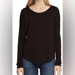 Rag & Bone Jean The Knit Vee hudson Relaxed Fit Berry Port Heathered Tee…